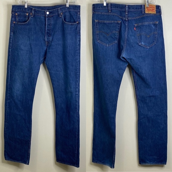 LEVI STRAUSS & CO. 541 MENS BUTTON CLOSURE BLUE JEANS 100% COTTON 38W, 36L - Picture 3 of 17